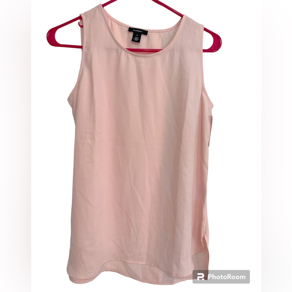 NWOT Halogen light pink tank top size S